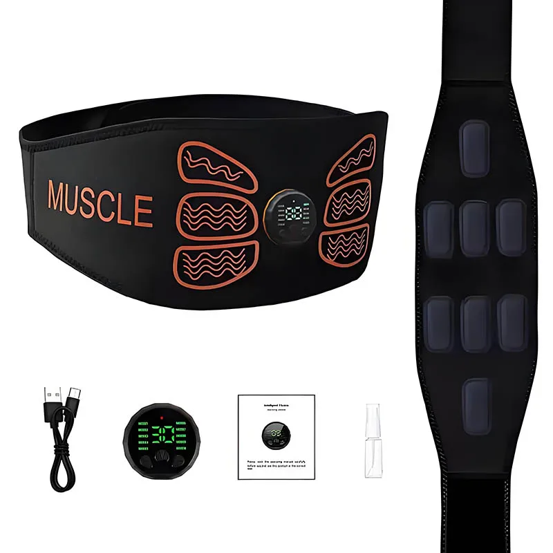 Smart Muskel Toner Bauch Toning Gürtel Abs Trainer USB Aufladen Körper Massager Home Gym Training Fitness Ausrüstung USB Aufladen Image