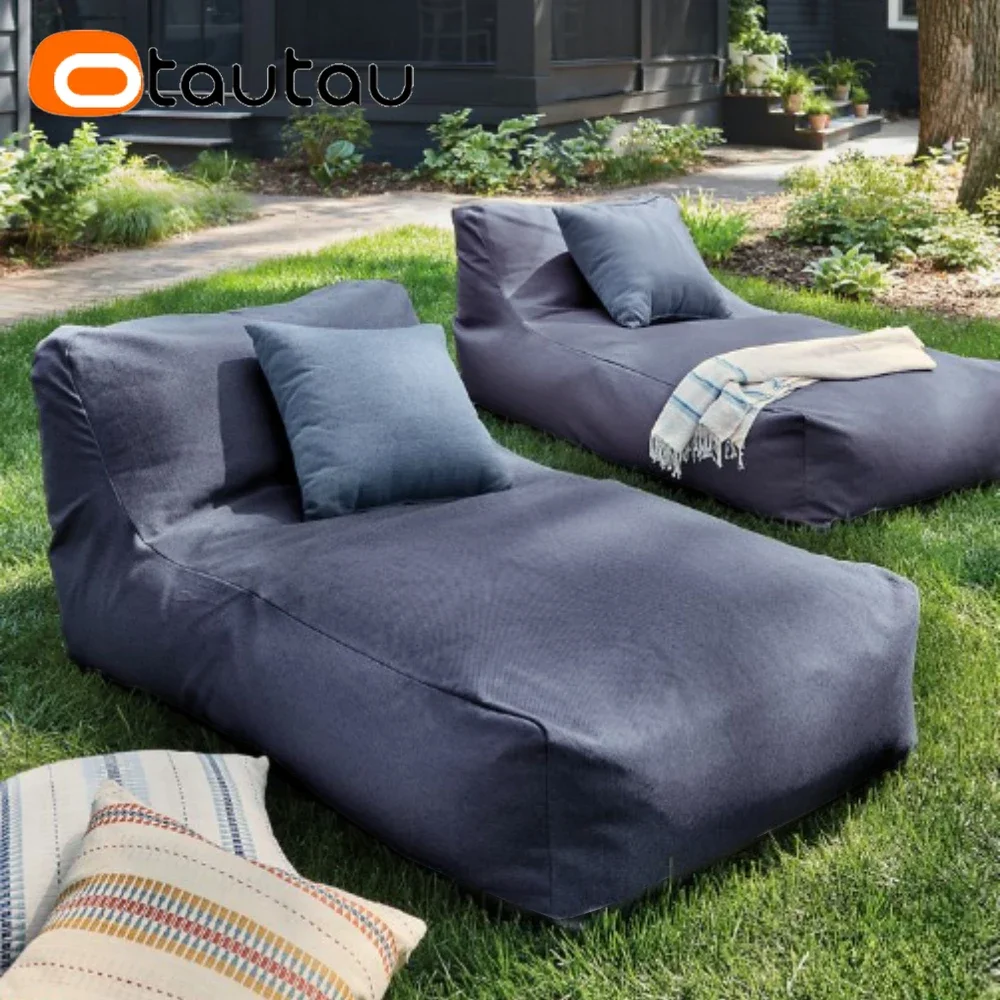 OTAUTAU Outdoor Sitzsack Liege Abdeckung Schwimmen Pool Strand Sofa Bett SF405 【Kein Füllstoff im Inneren! Sie müssen selbst den Füllstoff kaufen!】 Image