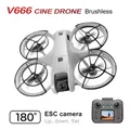 V666 Drone Professionale 360 ° Evitamento ostacoli Brushless 4K HD Doppia fotocamera con schermo 5G WIFI FPV Dron Giocattolo pieghevole Quadcopter