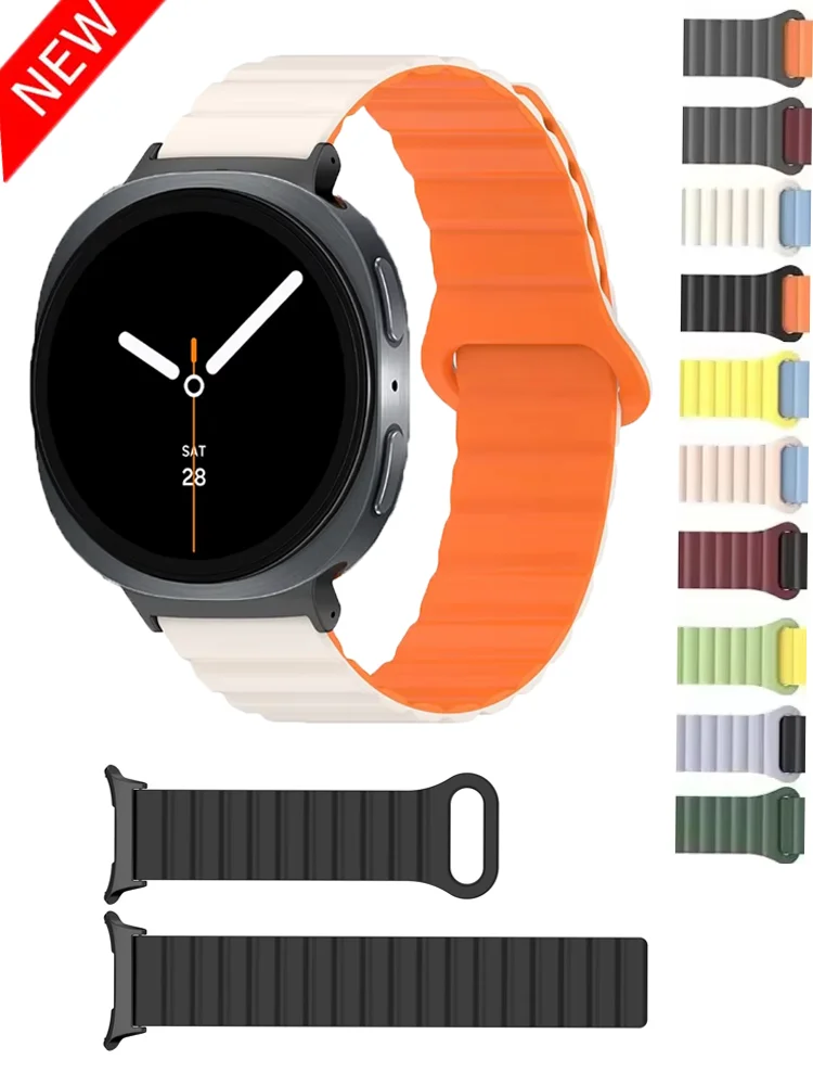 Magnetisches Schlaufenband für Samsung Galaxy Watch 8 40 mm 44 mm 8 Classic 46 mm Handgelenk-Silikon-Sportarmband Correa Galaxy Watch 8 Armband Image