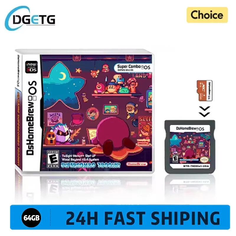 Neuer DS 7800 in 1 Speicherkarte SDHC-Adapter mit 64G TF-Karte für NDS NDSL 3DS XL 2DS XL Videospielkonsole DS-Zubehör