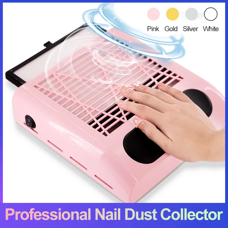 Nagel Staub Kollektor Maniküre Maschine Werkzeuge Starke Leistung Nagel Staubsauger Mit Entfernen Filter Nagel Extractor Fan Nail art Werkzeug Image