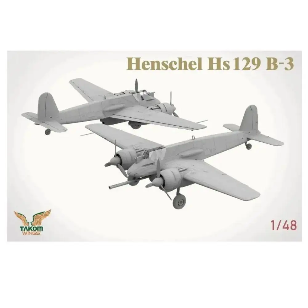 TAKOM 48002 Henschel Hs129B-3 im Maßstab 1:48 mit inneren Angriffsflugzeugmodellbausätzen Image