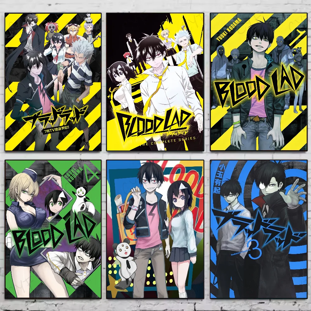Anime B-BLOOD LAD Cool Boy Poster Aufkleber Wasserdichte Wandkunst Für Wohnzimmer Schlafzimmer Retro Zimmer Dekor Geschenk Hochwertiger Druck Image