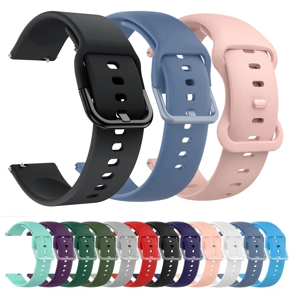 20 mm 22 mm Silikonband für Samsung Galaxy Watch Active 2 Watch 3/4/5 Pro 45 mm 40 mm 44 mm S3 2 Armband Galaxy Watch 7 FE 6 Armband Image