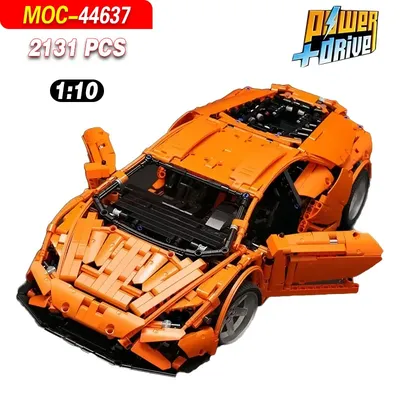 MOC-44637 Technologie 1:10 Sportwagen-Baustein-Modellbausatz – 2131 Teile DIY Maschinenbau Allgemeines Konstruktionsspielzeug Image