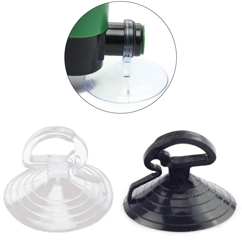 50 Stück 3,5 cm Auto-Sonnenschutz mit Saugnapf, Hochzeitsballon-Dekor, transparentes schwarzes Glas, Kunststoff-Saugnapf-Haken Image