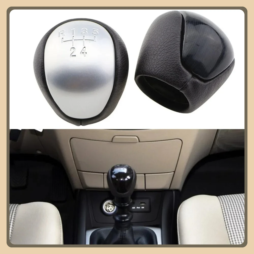 5-Gang-Leder-Auto-Schaltknauf-Hebel-Gamaschenabdeckung für Hyundai Elantra I30 2008–2016, für KIA Forte Cerato Koup 2009–2015 Image