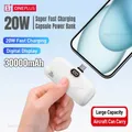 Xiaomi 30000mAh Mini Wireless Power Bank Capsule Alimentatore mobile Batteria esterna di emergenza Caricatore rapido per iPhone di tipo C