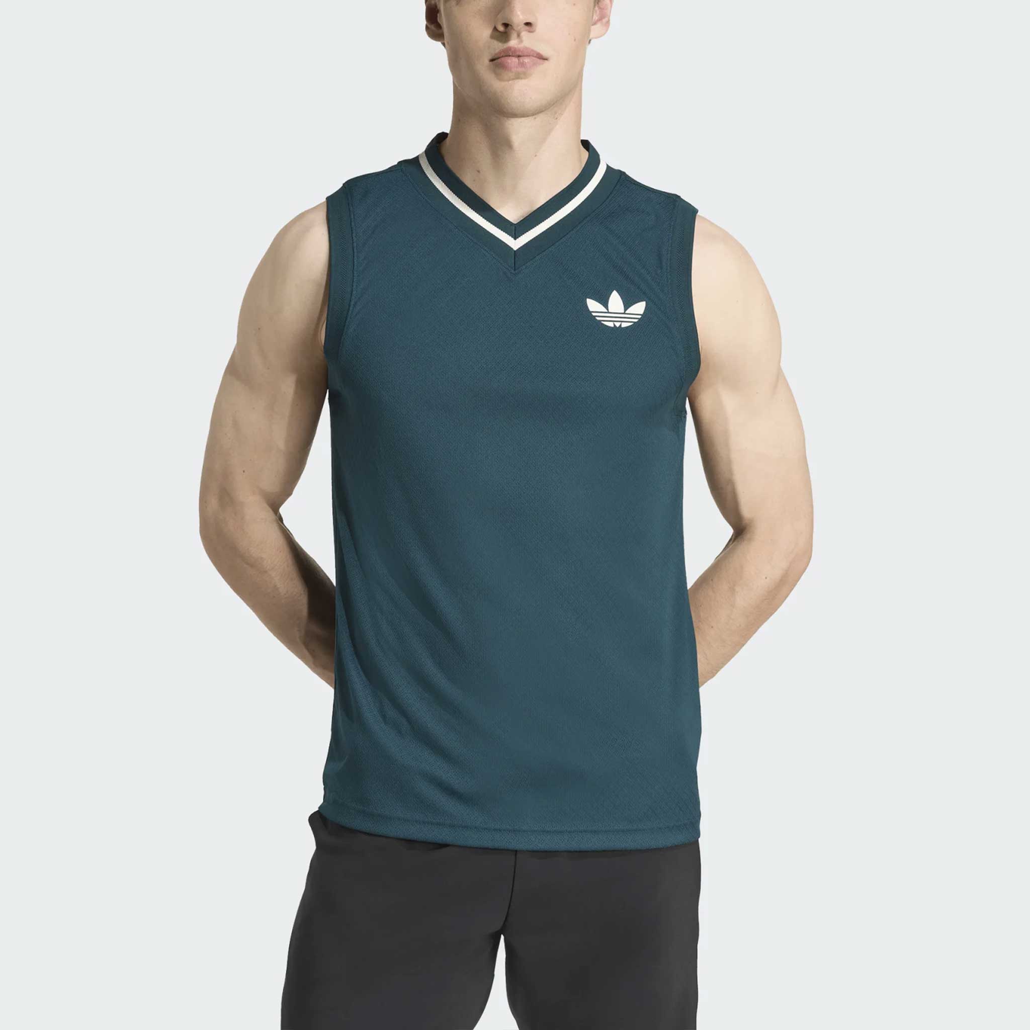 adidas Wimbledon 2025 Tank Pro Men's Tennis Apparel Aurora Ivy