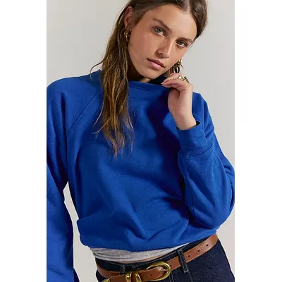 Sonny Sweatshirt at Free People in True Blue, Size: Medium