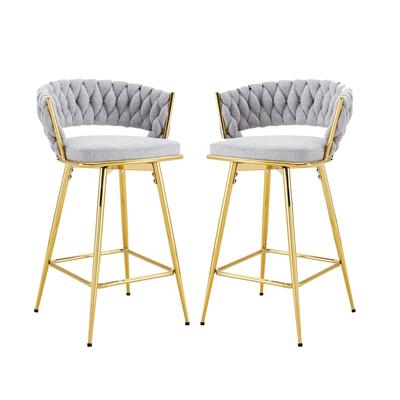 Two Sets Of Swivel Bar Stools