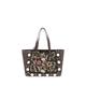 Valentino Garavani Womens Floral Embroideried Nellcote Tote Bag - Brown Calf Leather - One Size | Valentino Sale | Discount Designer Brands