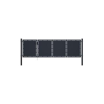 vidaXL Gartentor Stahl 350 x 75 cm Anthrazit Image