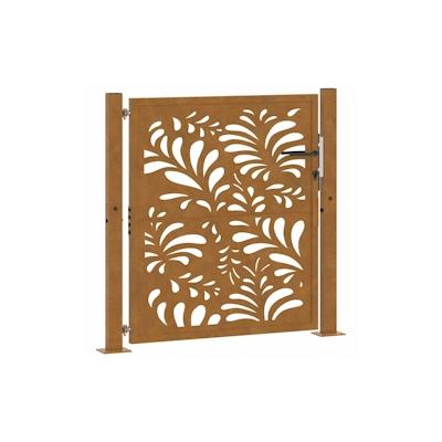 vidaXL Gartentor 105x105 cm Wetterfester Stahl Wellen-Design Image