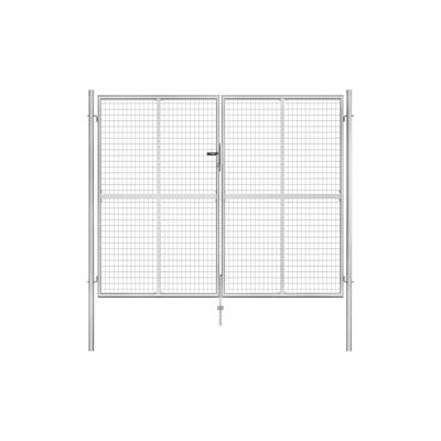 vidaXL Gartentor Verzinkter Stahl 306 x 250 cm Silbern Image