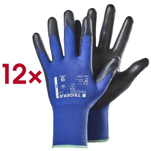 OTTO Office 12 Paar Montagehandschuhe »777« Größe L blau