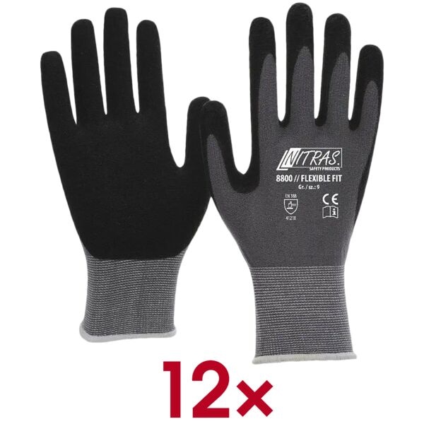 OTTO Office 12 Paar Strickhandschuhe »Flexible Fit« Größe L grau