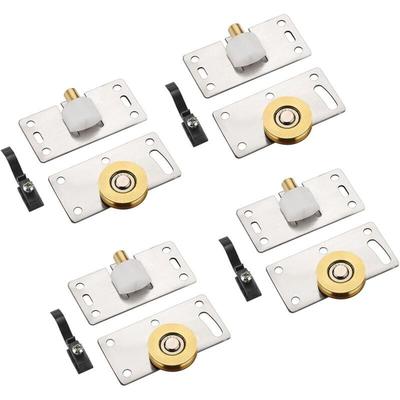 4 Paar Schiebetürräder, Schiebetürrollen, Schranktürrolle, Schiebemöbelräder für Schränke, Image