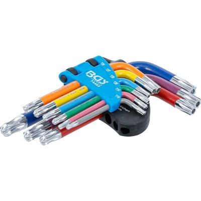 Bgs Technic - Winkelschlüssel-Satz Multicolour kurz T-Profil (für Torx) mit Bohrung und Kugelkopf Image