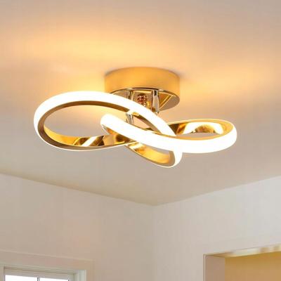 Moderne goldene LED-Pendelleuchte für Wohnzimmer, 22 w, 3000 k - Goeco Image