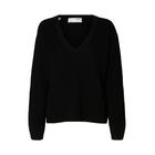 Selected / femme Strickpullover "SLFTHEA" Gr. M in schwarz | Außenstoff: 100% Wolle
