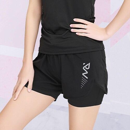 Damen Lässige Sportbekleidung Sportshorts mit Tight 2 in 1 Hohe Taille Unterteile Athleisure Fitnessstudio Trainieren Schnelltrocknend Basketball Laufen Yoga Enge Passform Sportbekleidung