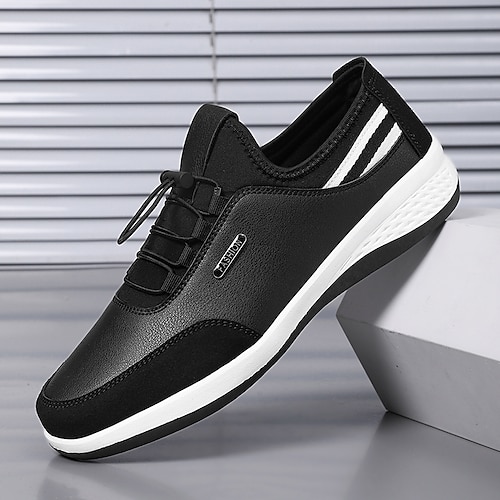 Weiße Sport-Sneaker aus Mesh und Kunstleder für Herren – leichte, atmungsaktive Sneaker fürs Fitnessstudio, Laufen und lässige Streetwear Image