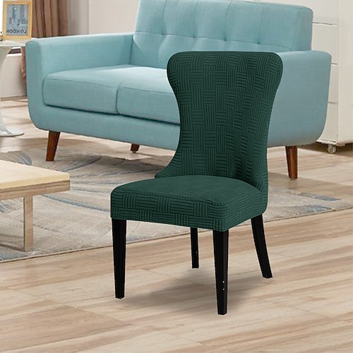 5x5 Gitterstuhlbezug mit gebogenem Muster - Stretch-Schonbezug für halbrunde oder gewölbte Stühle, stilvoll Möbelschutzhülle für den Einsatz im Wohnzimmer Image