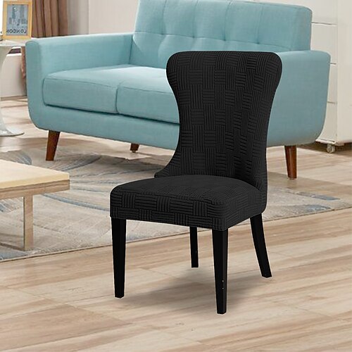 5x5 Gitterstuhlbezug mit gebogenem Muster - Stretch-Schonbezug für halbrunde oder gewölbte Stühle, stilvoll Möbelschutzhülle für den Einsatz im Wohnzimmer Image