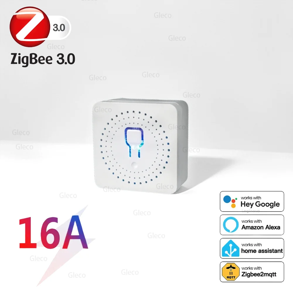 Zigbee 3.0 Mini Smart DIY Schalter 2-Wege-Steuerung Smart Home 16A Relaisautomatisierungsschalter Funktioniert mit Alexa Google Home Assistant Image