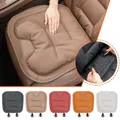 Cuscino per auto Cuscino per seggiolino auto in pelle nappa con sensazione premium Cuscino per sedile anteriore e posteriore a cinque posti antiscivolo ispessito