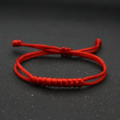 Lucky Red String Bracelet Simple Handmade Braid Adjustable King Kong Knot Charm Bracelets for Women Men Jewelry Couple Kids Gift