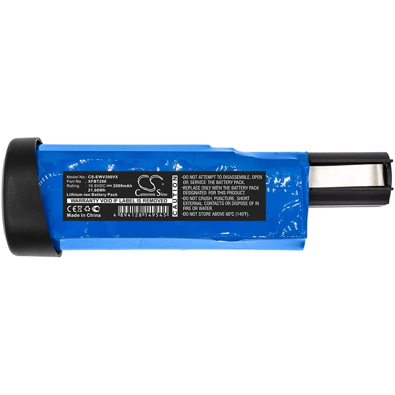 Shark Vacuum Battery - 10.8V 2000mAh Li-ion - Replacement for Ion W1 Cord, WV200, WV201