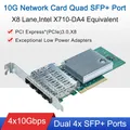 X710-DA4 Adattatore server scheda di rete Ethernet a 4 porte 10 Gigabit Adattatore di rete PCIe 3.0x8 Quad porta SFP+ con Intel XL710-BM1