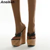 Aneikeh Sommer Plattform Keile Heels Hausschuhe Flip-flops frauen Schuhe Mode Klassiker Kopf Peep Toe Hausschuhe Zapatos De mujer