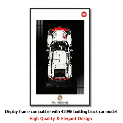 Display-Wandrahmen, kompatibel mit LEGO 42096, Baustein-Automodell, technisch, auf Lager, 911, Montage, Rennsport, Super-Sportwagen Image