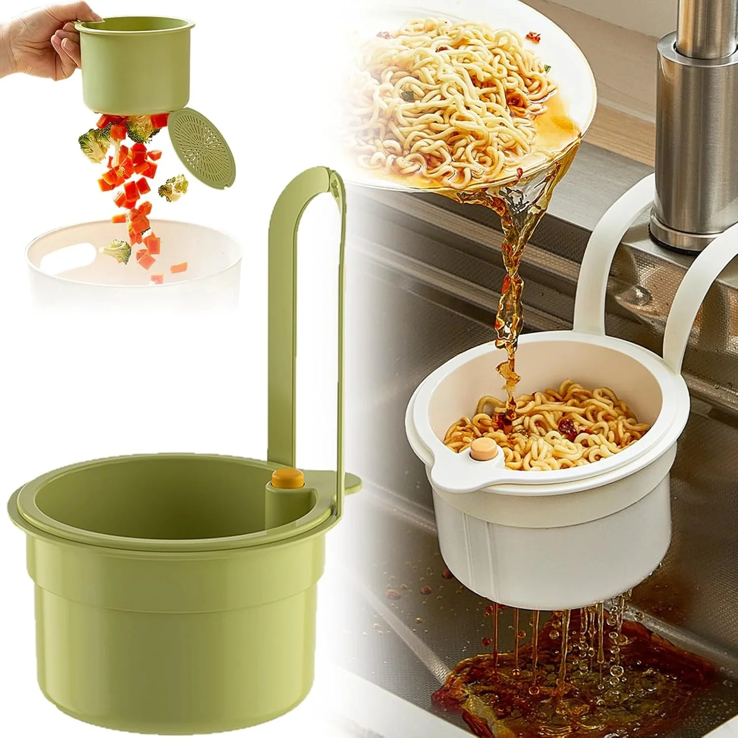 Kitchen Sink Filter Strainer Multifunctional Drain Basket Fruit Vegetable Drainer Rack Water Filter Kitchen Organizer Basket