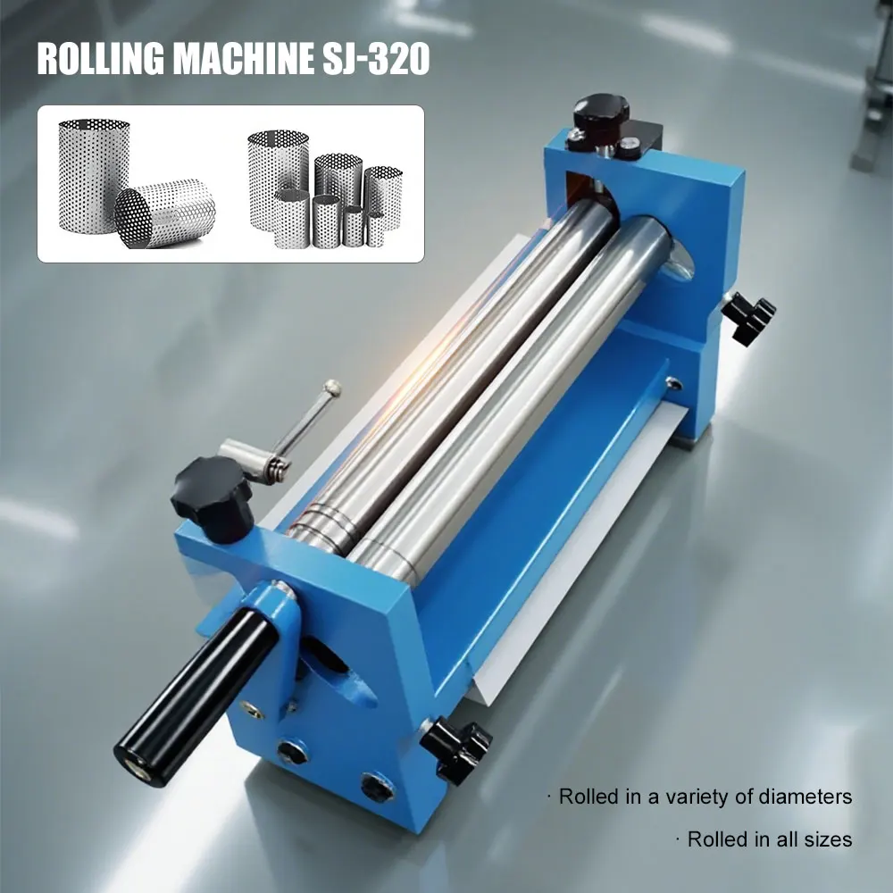 Manual Metal Coiling Machine SJ-320 Bender Hand-Cranked Folding Machine Small Coiling Machine Rounding Machine Bending Machine