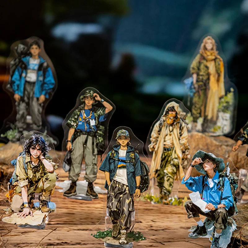 Mr.Paper Charakter-Abenteuer-Aufkleberpaket, 20 Blatt/Beutel, verschiedene Überlebensabenteuer, PET-Aufkleber, Heimdekoration, Geschenk für Freunde Image