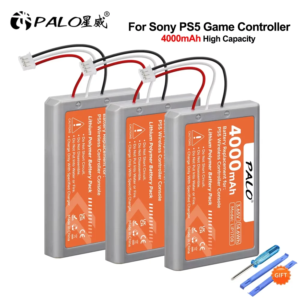 PALO Hochleistungs-4000-mAh-Akku für Sony PS5 Playstation 5 LIP1708 DualSense Game Controller Image