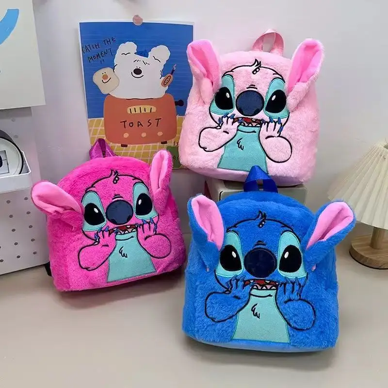 Stitch Rucksack Japanisch Blau Rosa Lustige Cartoon Große Kapazität Student Rucksack Kindergarten Tasche Kawaii Rucksack