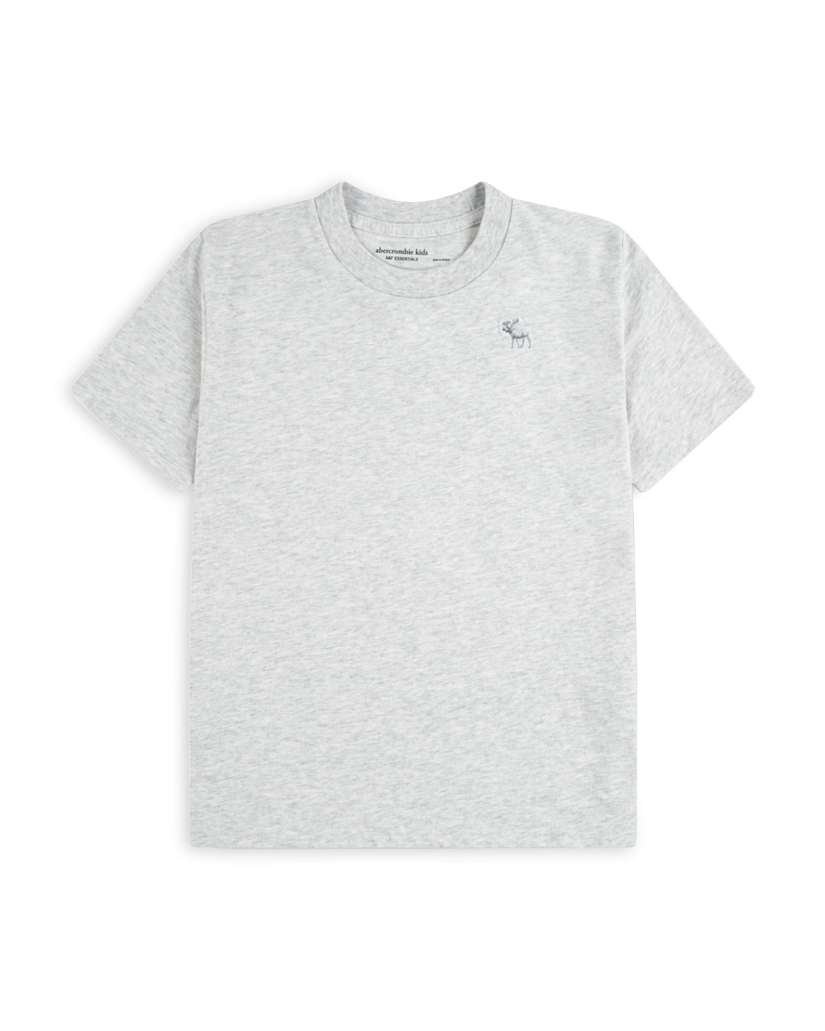 abercrombie kids Boys' Essential Tee - Little Kid, Big Kid - ANF Light Grey Heather