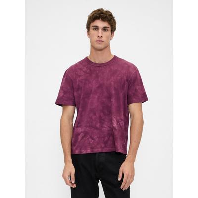 Gap Purple Tie-Dye Original Crew Neck Short Sleeve T-Shirt
