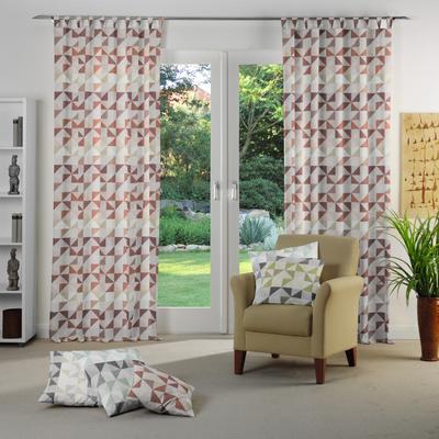 Vorhang WIRTH "Berlare", orange (terra), B:132cm H:375cm, Baumwolle, Polyester, Gardinen, nach Maß Image