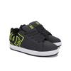 Sneaker DC SHOES "Court Graffik", Gr. 6(38), bunt (grau, schwarz, grün), 57.05% Leder, 28.2% Synthetikmaterial, 13.87% Polyester, 0.88% Textil, Schuhe