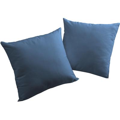 Kissenhülle WIRTH "Umea" Gr. 2, blau (dunkelblau), B:50cm L:50cm, Polyester, Obermaterial: 100% Polyester, Kissenbezüge Image