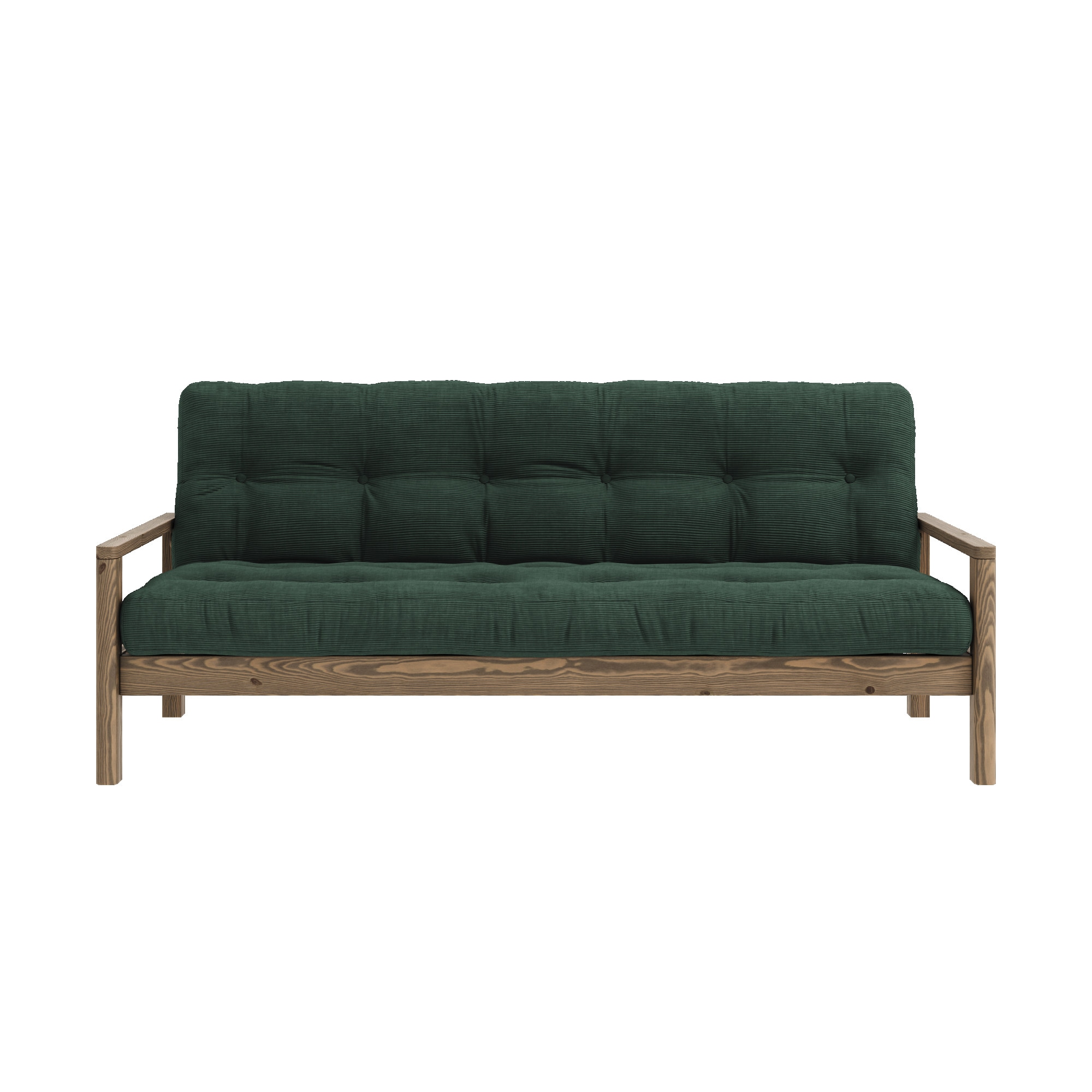 Schlafsofa KARUP DESIGN "KNOB", blau (pale blau), B:205cm H:79cm T:95cm, Matratzenmaterialzusammensetzung: Futonmatratze mit Knopfheftung, Höhe 14 cm, aus recyceleten Mischfasern mit einem Kern aus 4 cm Schaumstoff. Matratzenfüllung:...