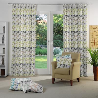 Vorhang WIRTH "Berlare", grün, B:132cm H:395cm, Baumwolle, Polyester, Gardinen, nach Maß Image