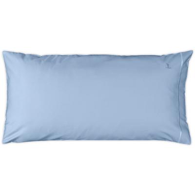 Kissenbezug MÖVE "Möve Luxery", blau (light blau), B:80cm L:40cm, Satin, Obermaterial: 100% Baumwolle, Kissenbezüge, mit elegantem Zierstick Image